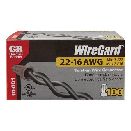 WIREGARD WIRE CONN CPPR GRY 100PK 10-001
